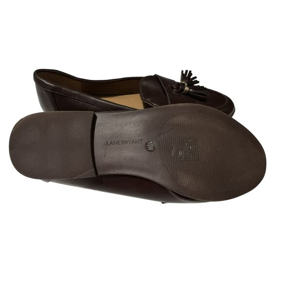 Lane Bryant Tassel Front Dream Cloud Slip-On Loafers Chestnut Preppy Sz 10W NWOB - Picture 4 of 6